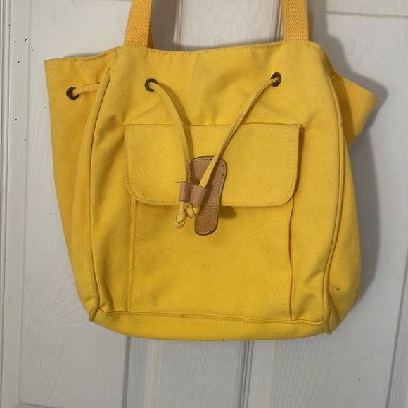 Yellow Bohemian Draw String Closure Tote Shoulder Bag - Picture 2 of 9